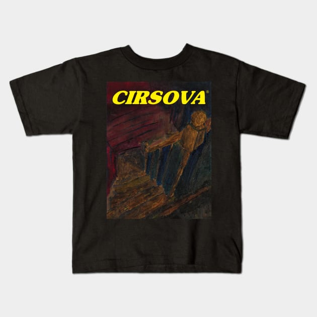 She Saw It Creeping Up the Stairs Kids T-Shirt by cirsova